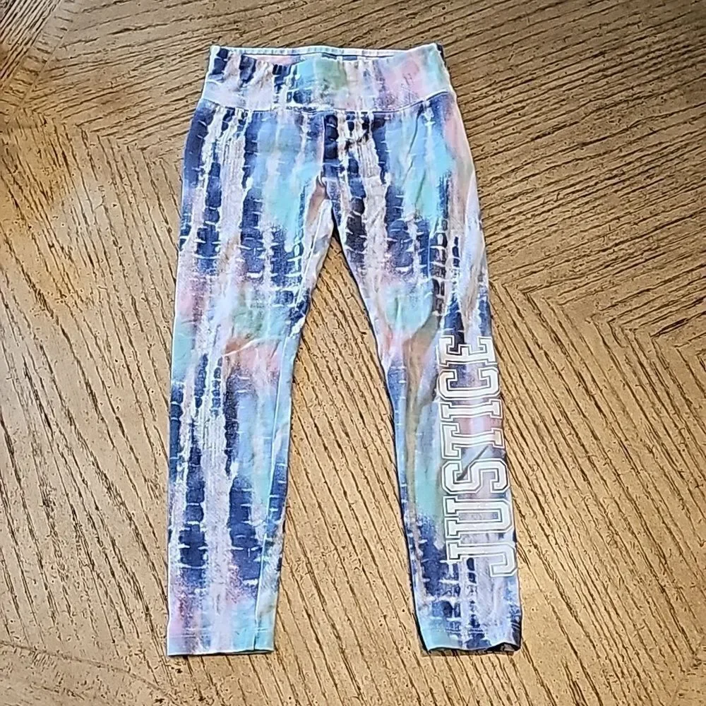 Girls Tie Dye leggings size 6 Justice